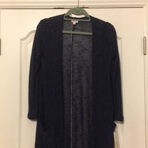 LuLaRoe Small Navy/Black sweater knit sarah